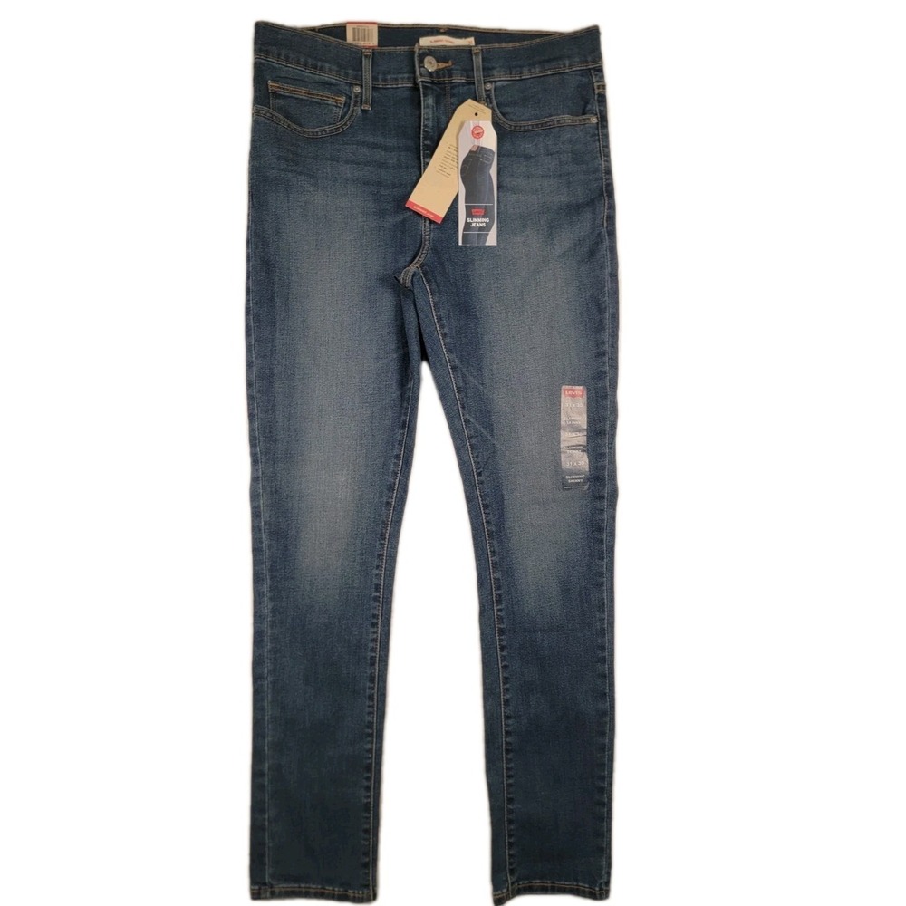 NWT‎ Levi's Slimming Skinny Jeans Women's 31x30 Medium Wash Stretch Blue